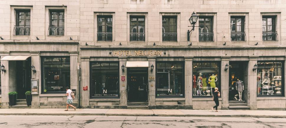 Free Image of Store Front in Black and White 