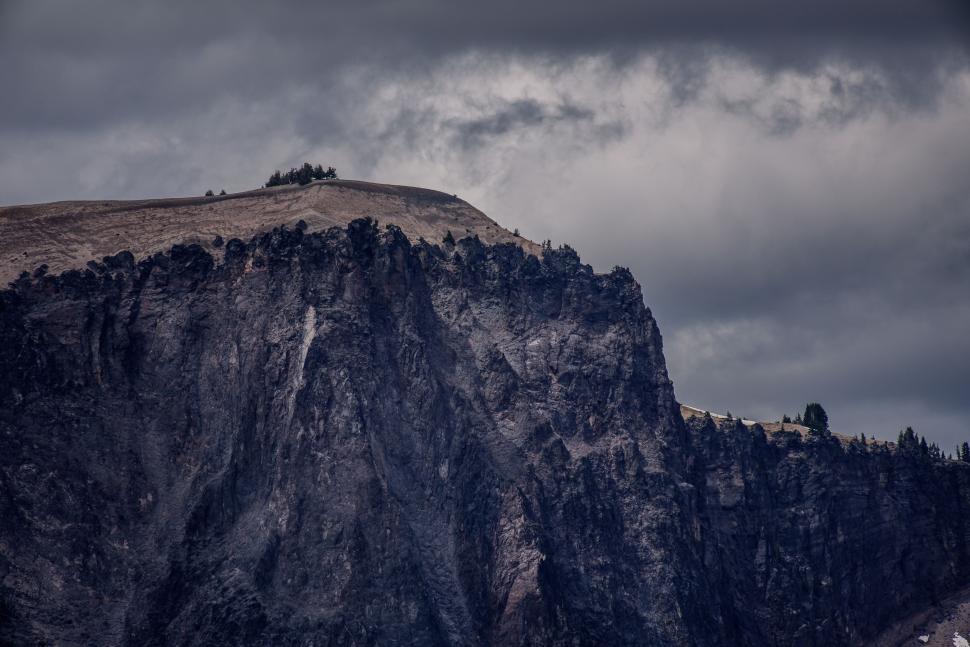 Free Image of Majestic Mountain Piercing the Sky 