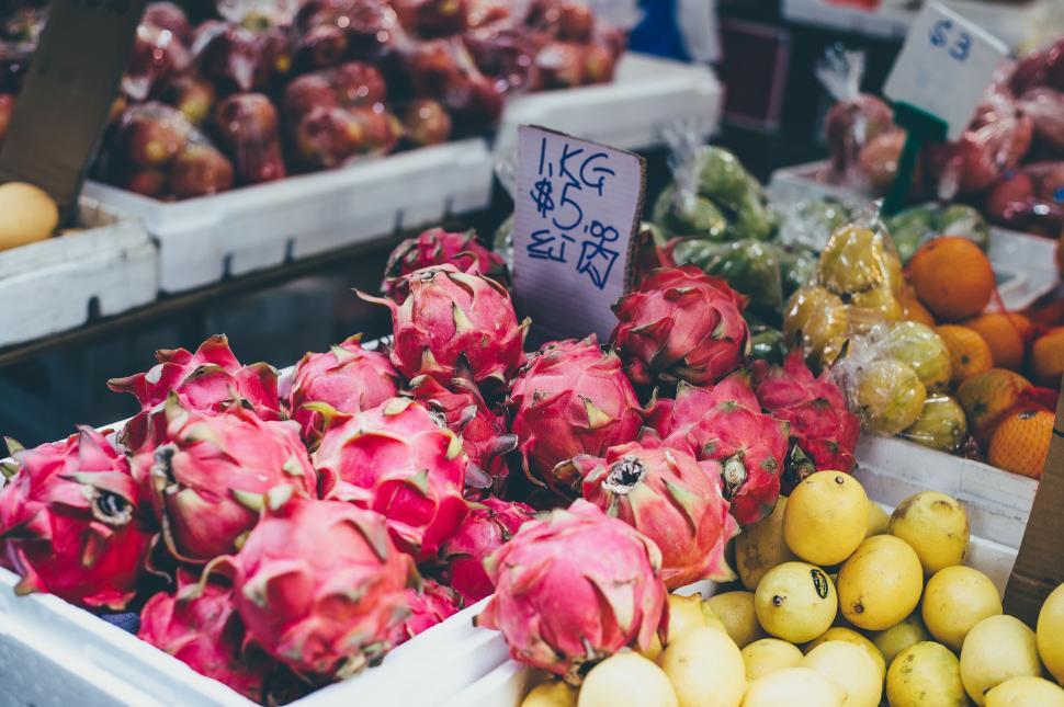Free Image of Fresh Fruits Displayed at Market 