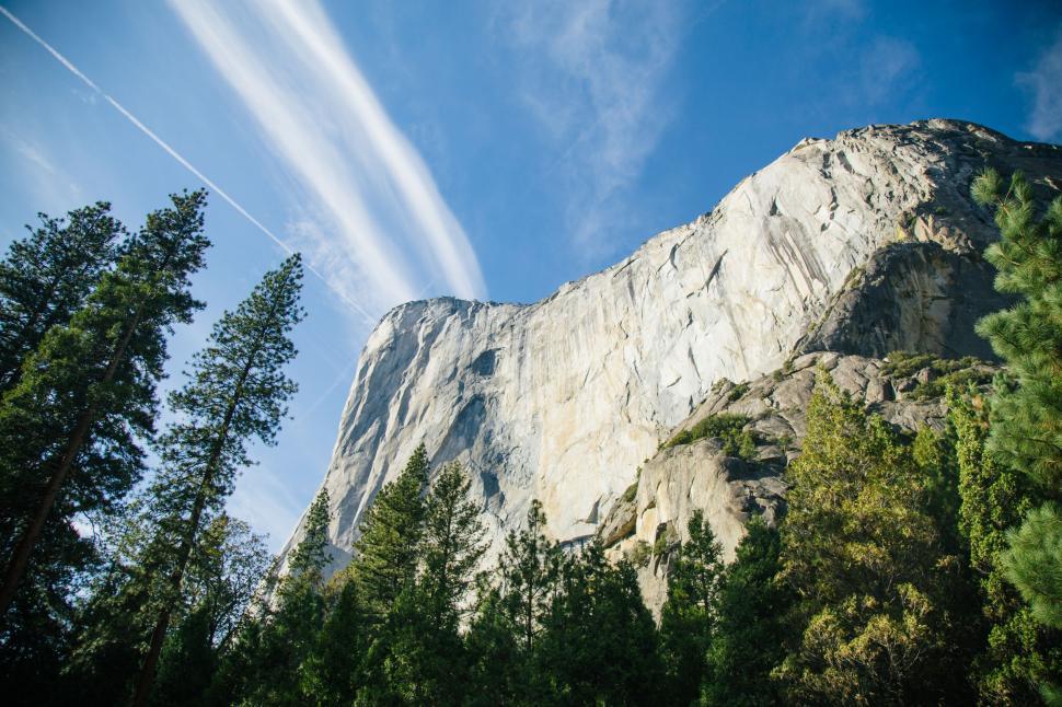 Free Image of View of Mountain Top From Below 