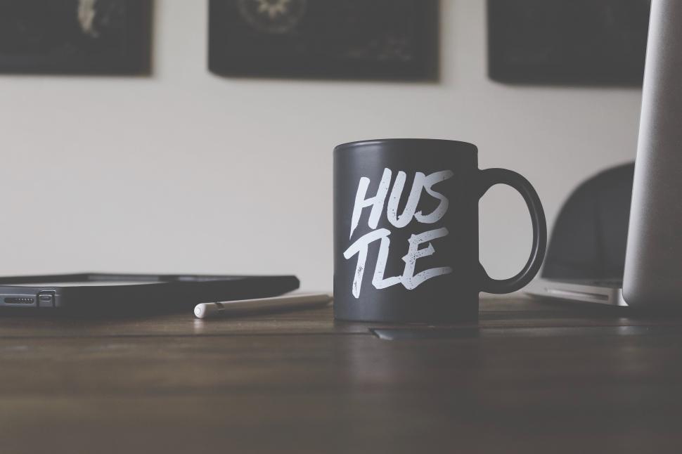 Free Image of Coffee Mug on Wooden Table 