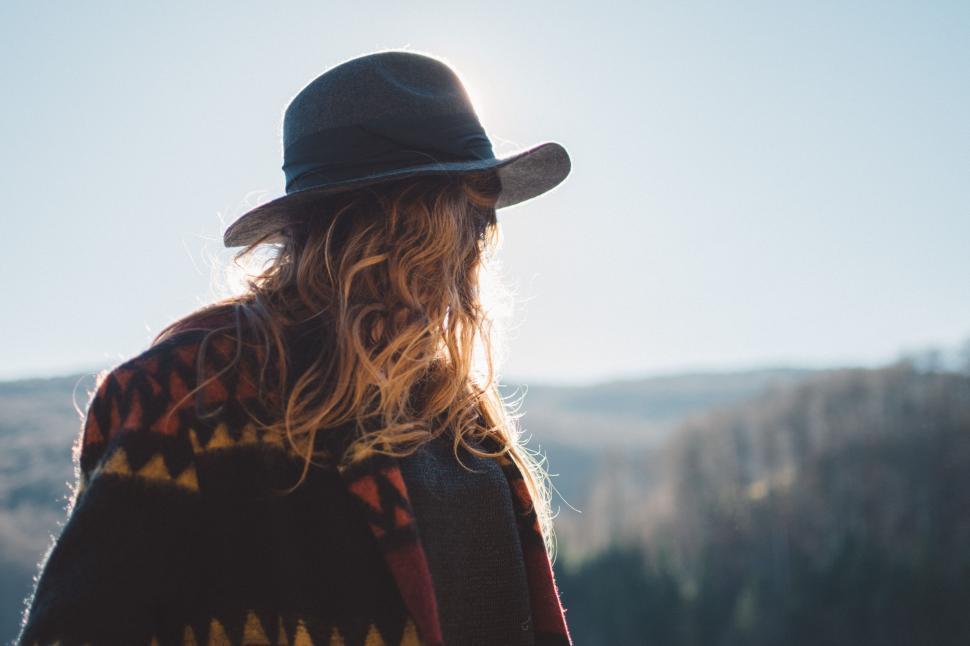 Free Image of Man With Long Hair Wearing Hat 