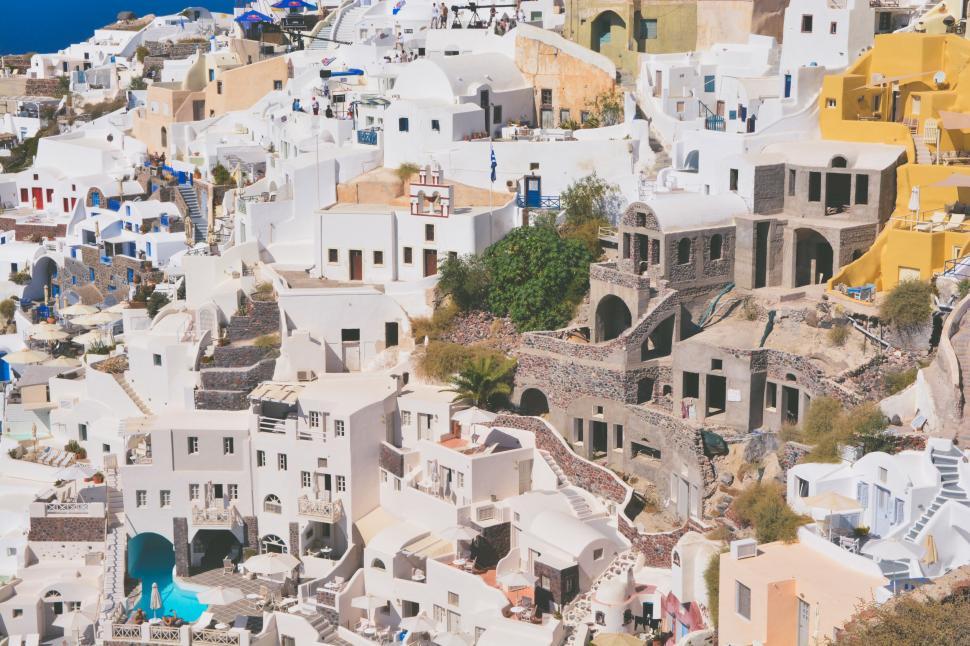 Free Image of Aerial View of City With White Buildings 
