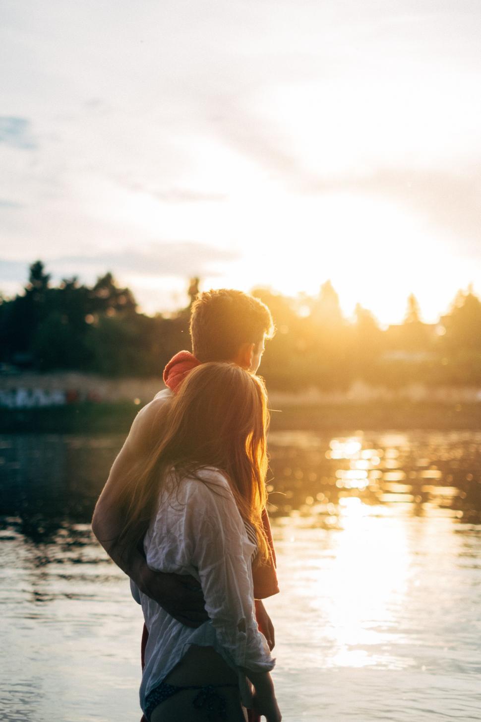 Free Image of Man and Woman Standing in Water 