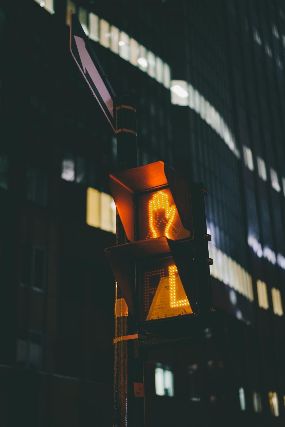 Free Image of Yellow Light Illuminating Traffic Light 