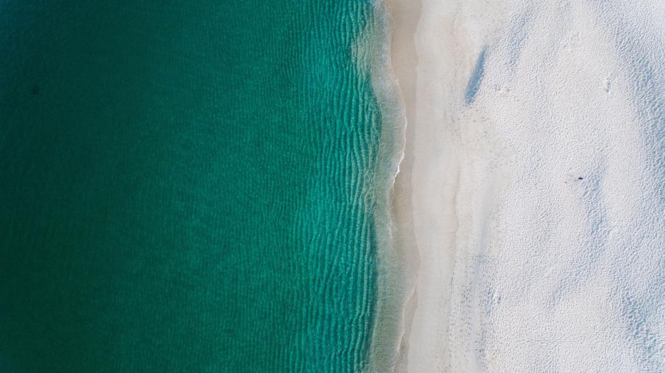 Free Image of Aerial View of Beach and Ocean 
