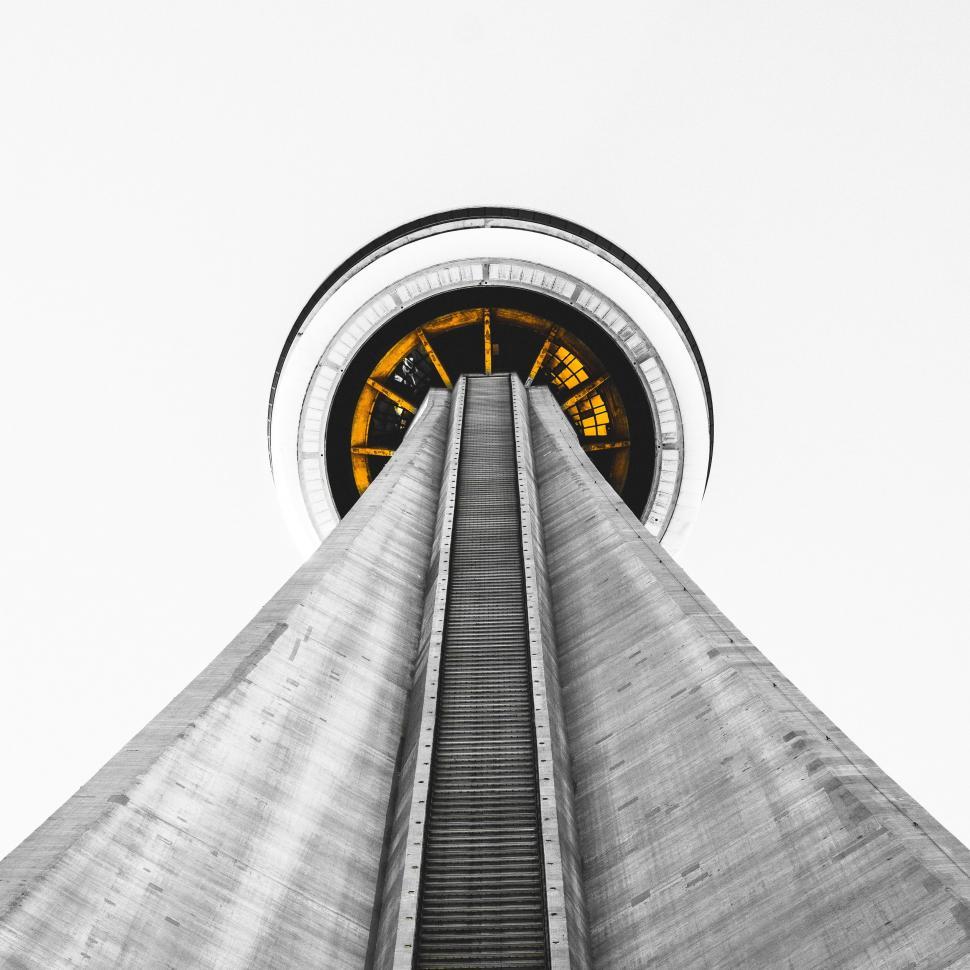 Free Image of Escalator Ascending Into the Sky 
