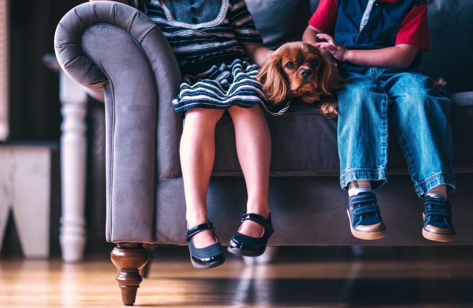 Free Image of Couple Sitting on Couch 