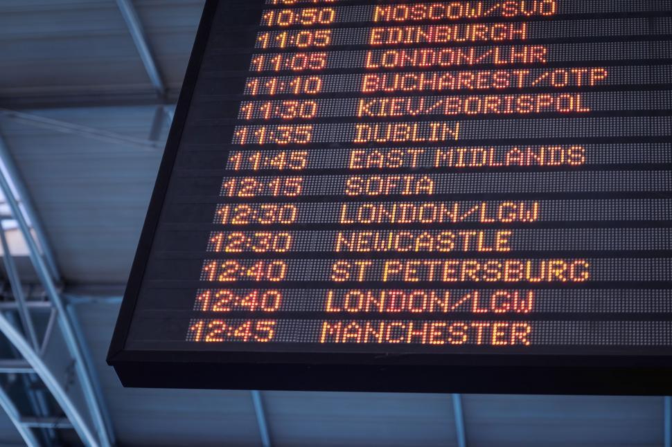 Free Image of Large Electronic Sign in Building 