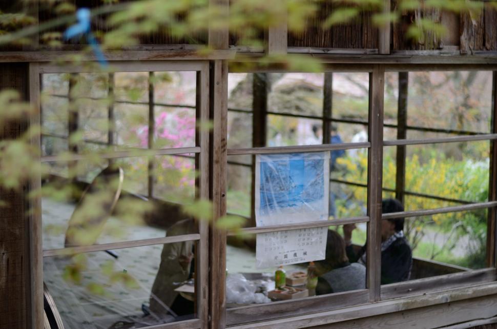 Free Image of Picture Frame on Window Pane 