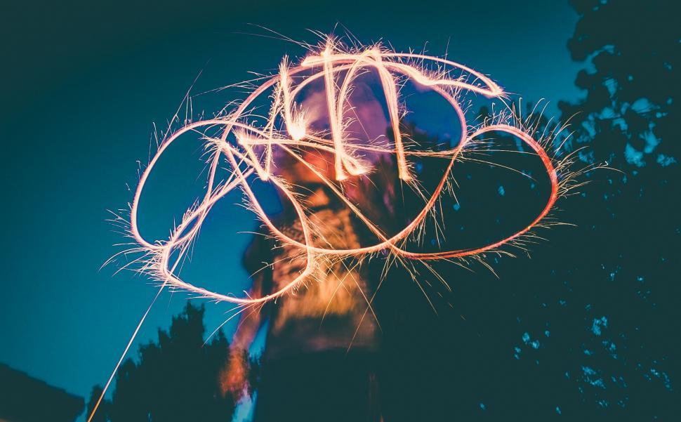 Free Image of Blurry Photo of Person Holding String 