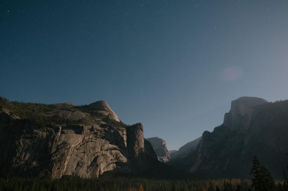 Free Image of Majestic Mountain Silhouetted Against the Sky 