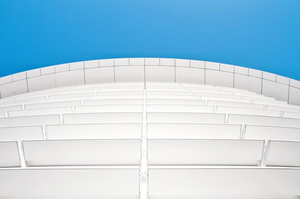 Free Image of White Building and Blue Sky 