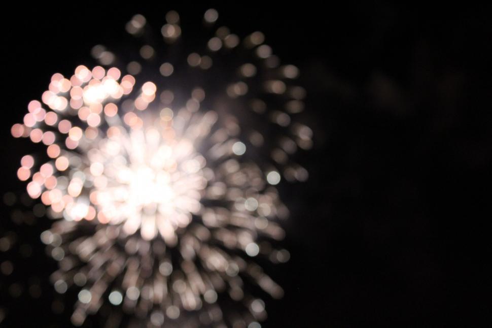 Free Image of Explosive Black and White Fireworks Display 