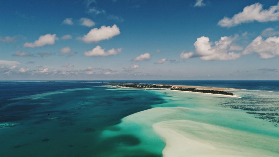 Free Image of Aerial View of Beach and Ocean 