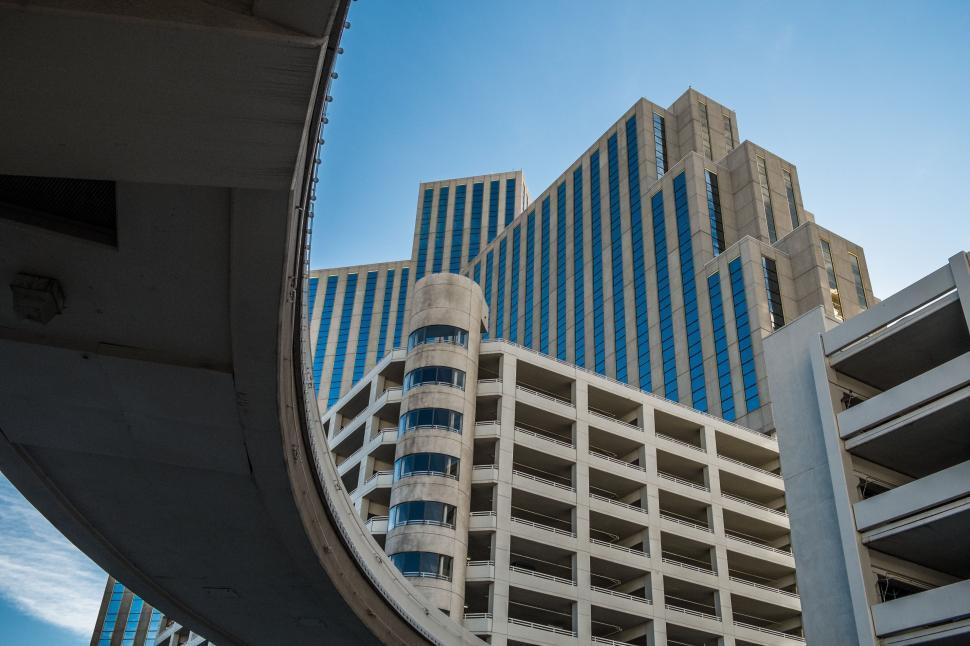 Free Image of Two Tall Buildings Standing Side by Side 