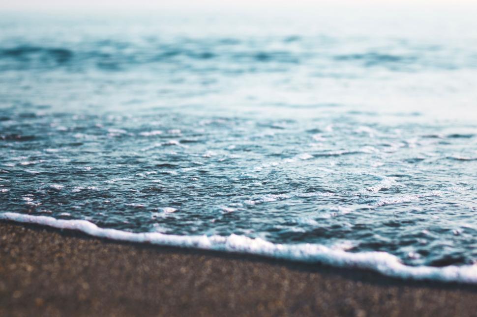Free Image of Close Up of Ocean Waves on Beach 
