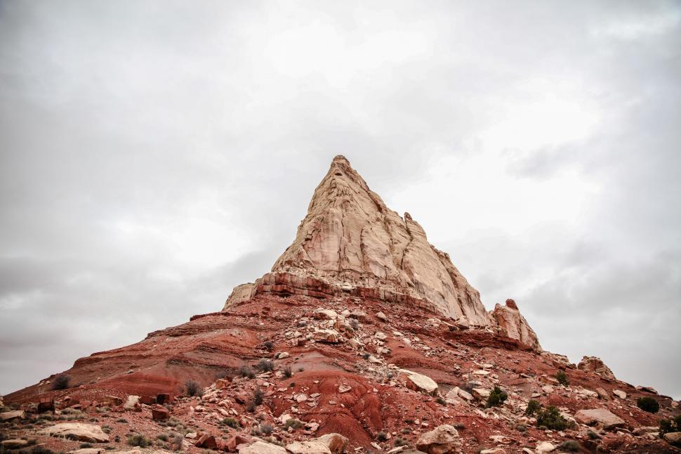 Free Image of Majestic Mountain Towering Against Sky Background 