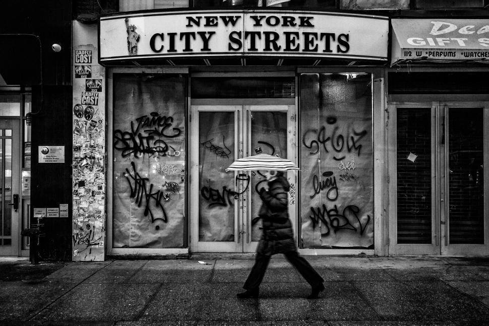Free Image of Person Walking in Front of New York City 