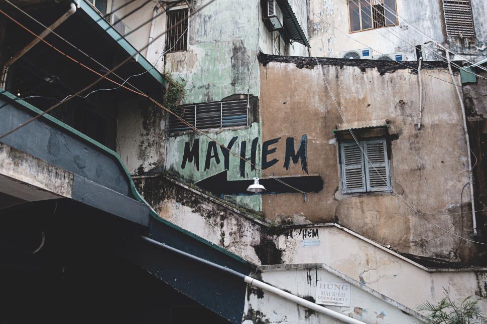 Free Image of Building With Maybe Sign 
