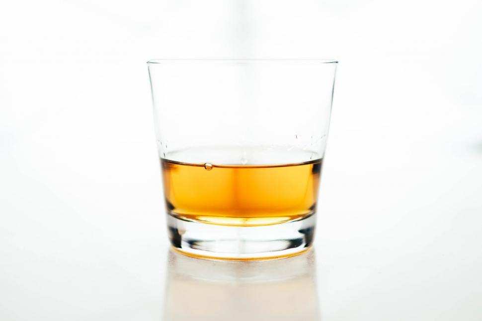 Free Image of Glass of Whiskey on Table 