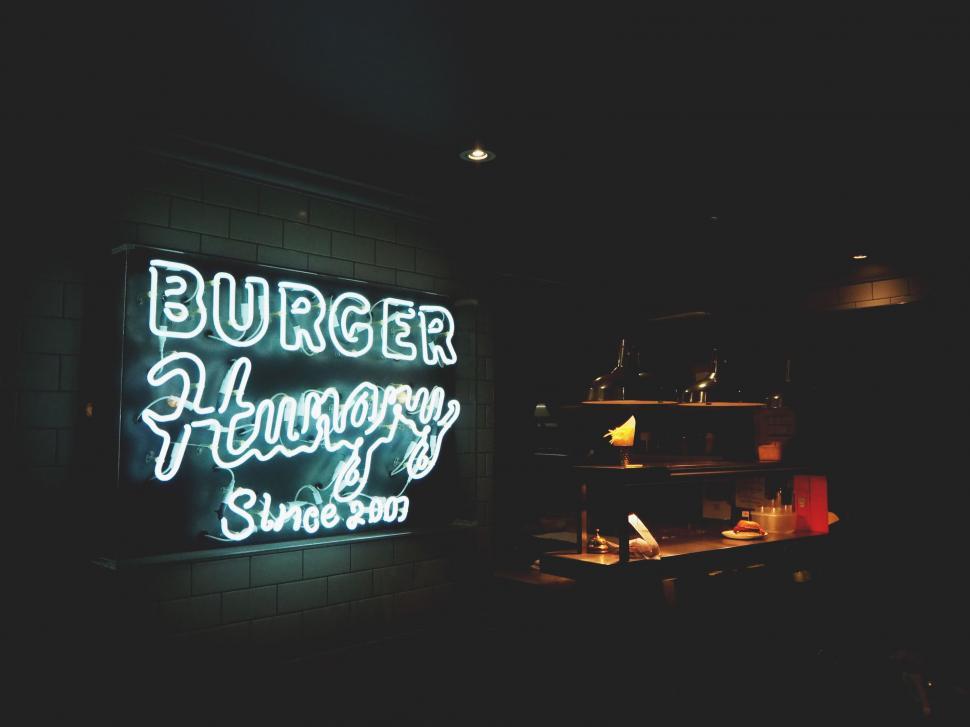 Free Image of Neon Sign Illuminates the Dark 