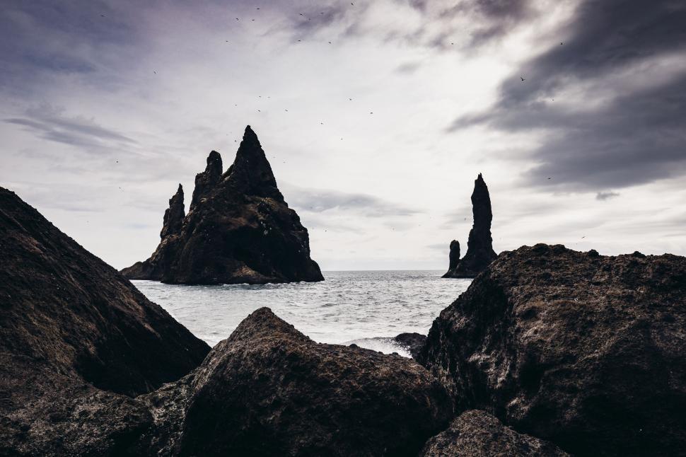 Free Image of Rocks in the Ocean 