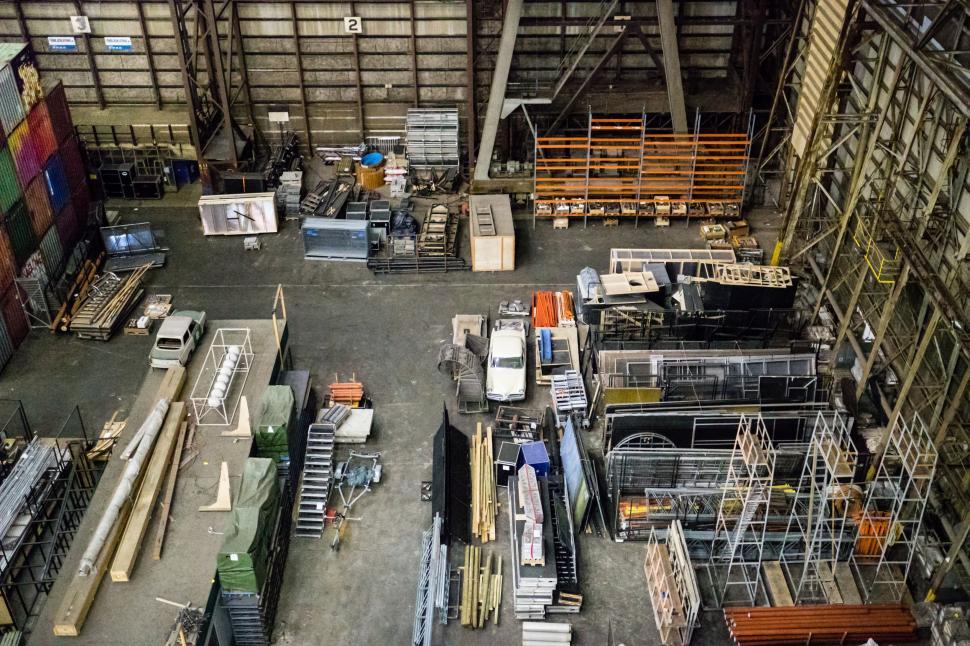 Free Image of Warehouse Filled With Metal and Wood 