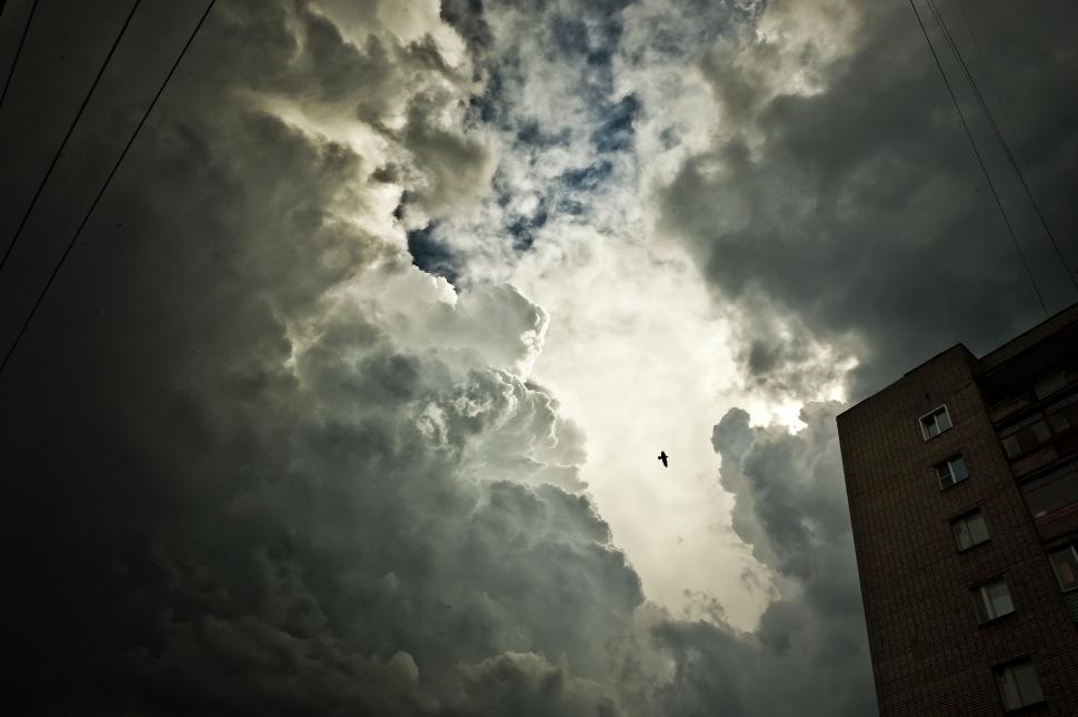 Free Image of Urban Building and Clouds 