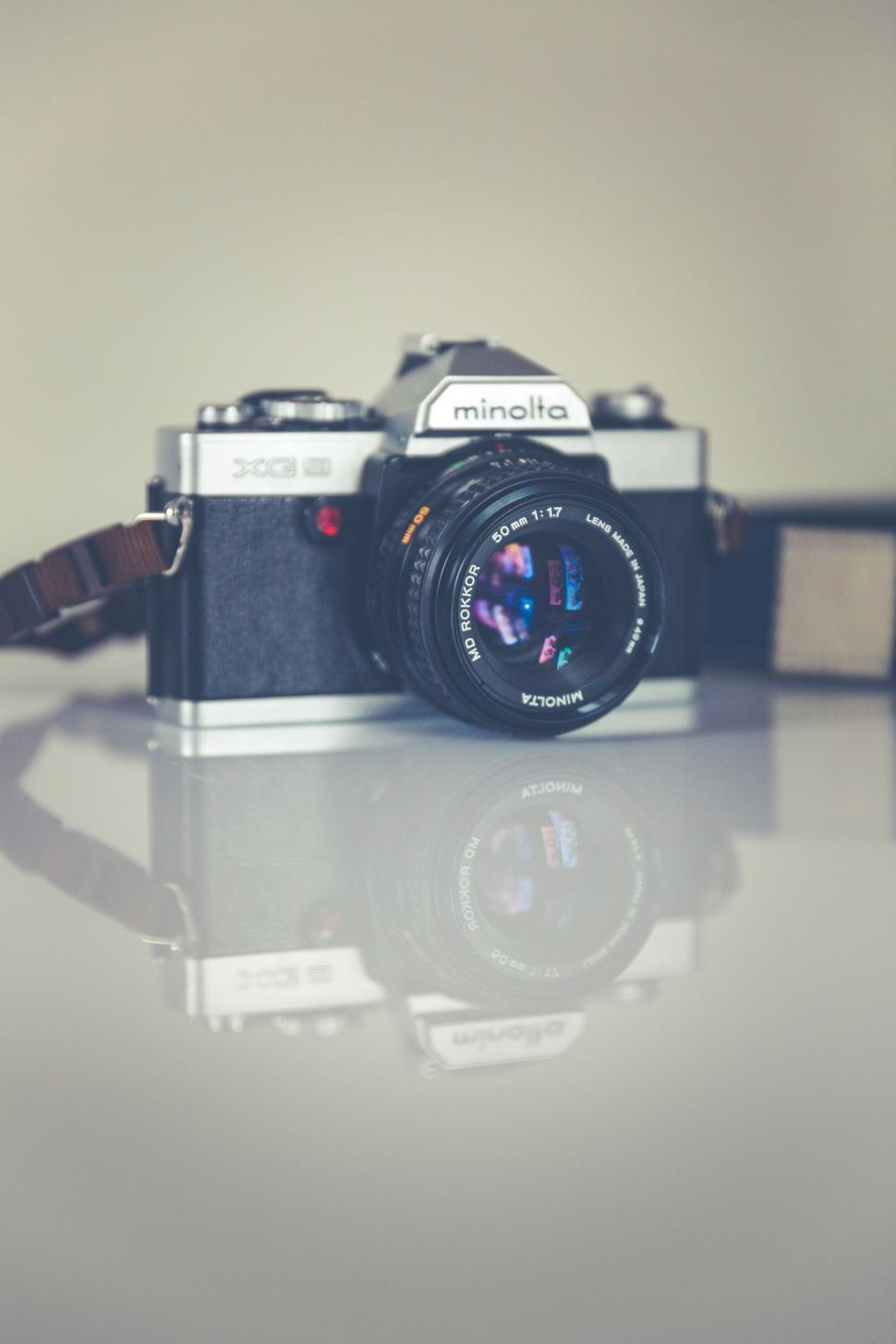 Free Image of Camera on White Table 