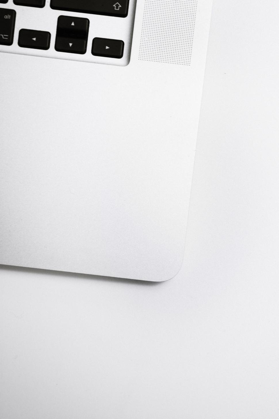Free Image of White Laptop Computer on Desk 