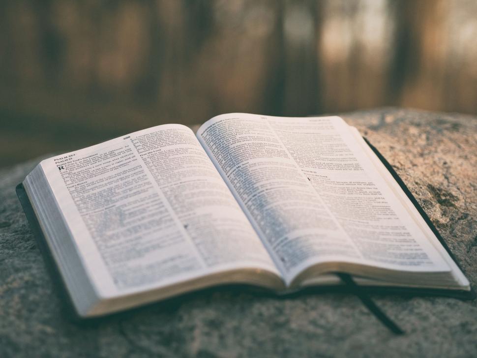 Free Image of Open Book on Rock 