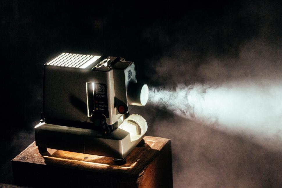 Free Image of Projector Emitting Smoke 