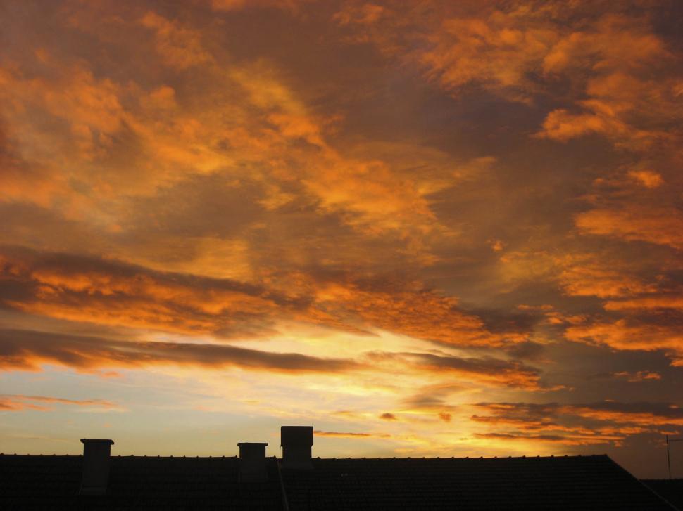 Free Image of orange sunset sky 