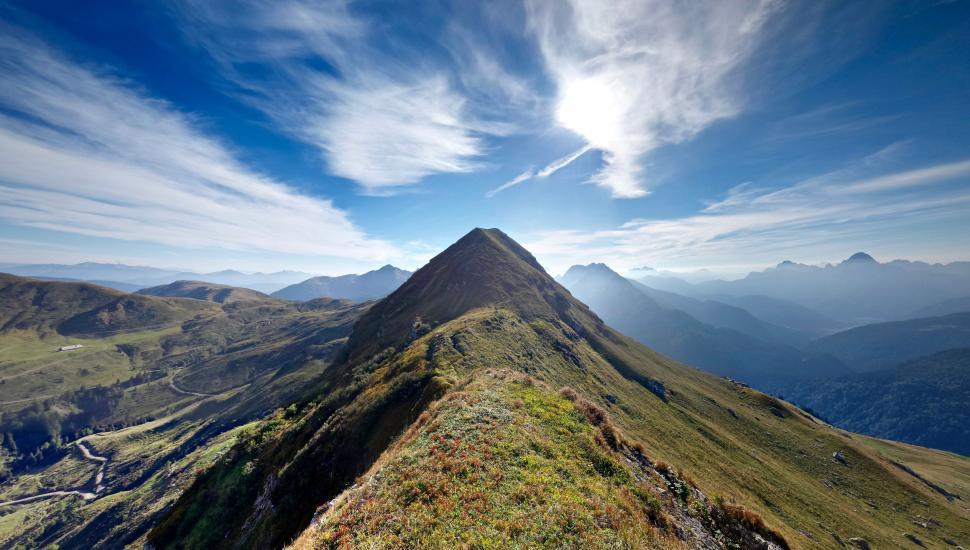 Free Image of View of a Mountain From the Top of a Hill 