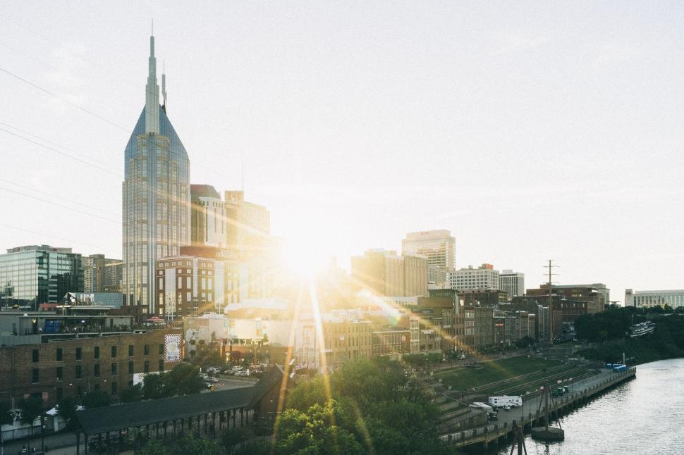 Free Image of Urban Cityscape With River 