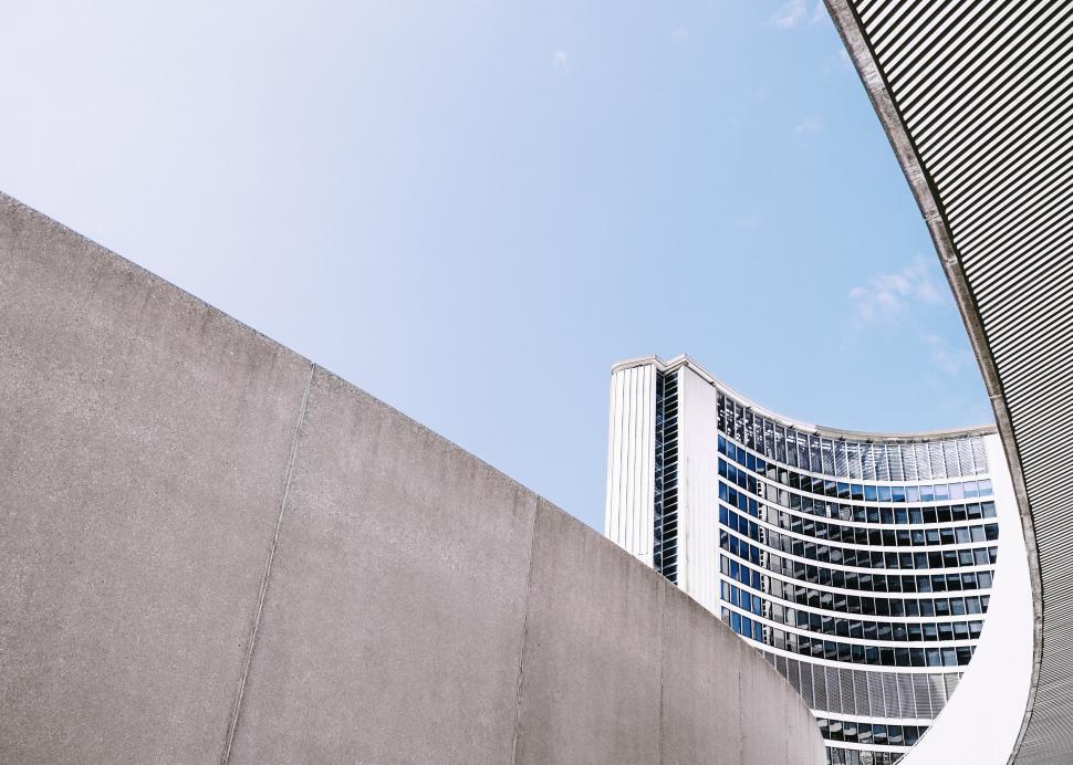 Free Image of Two Tall Buildings Standing Side by Side 
