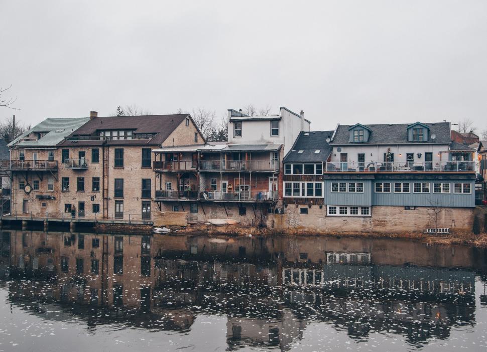Free Image of Buildings on a Body of Water 