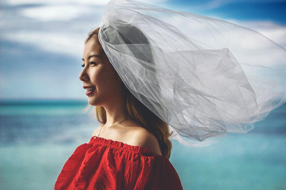 Free Image of Woman Wearing Veil 