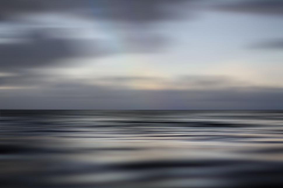 Free Image of The Ocean Waves in Black and White 
