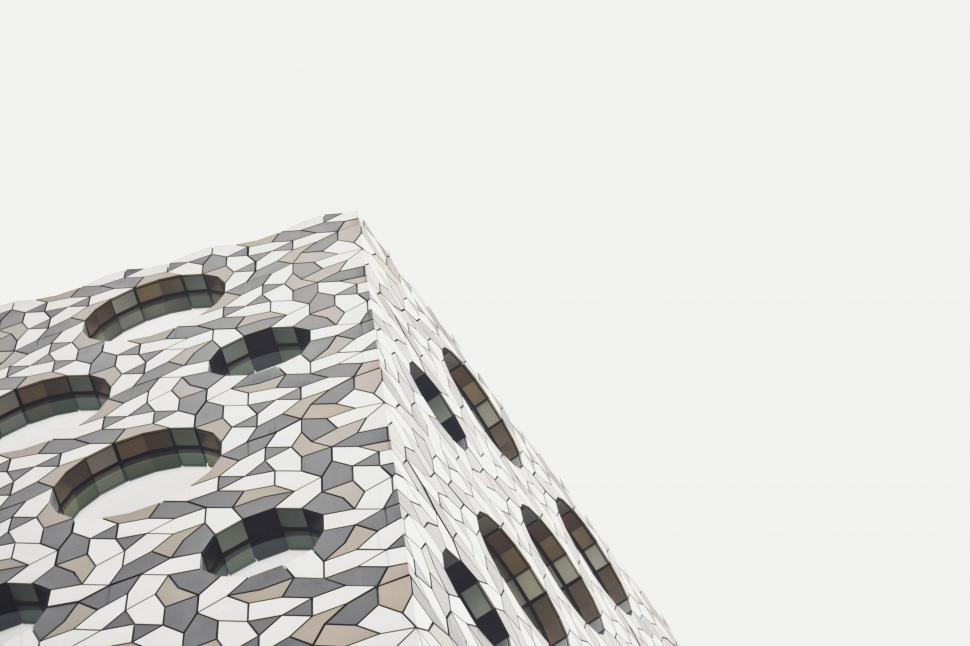 Free Image of Geometric Drawing of a Modern Building 