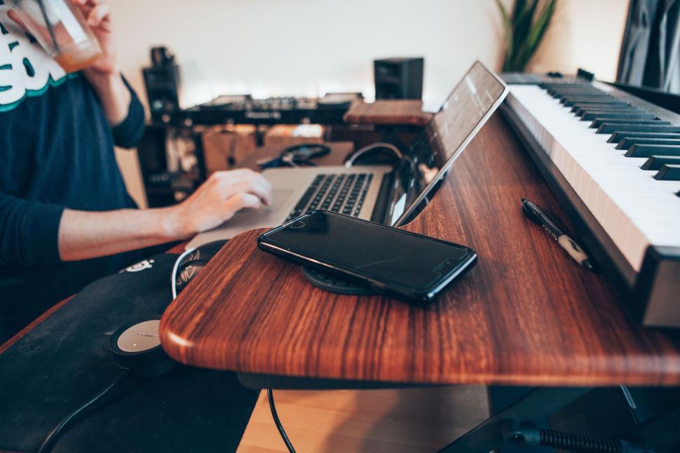 Free Image of Man Typing on Laptop Computer 