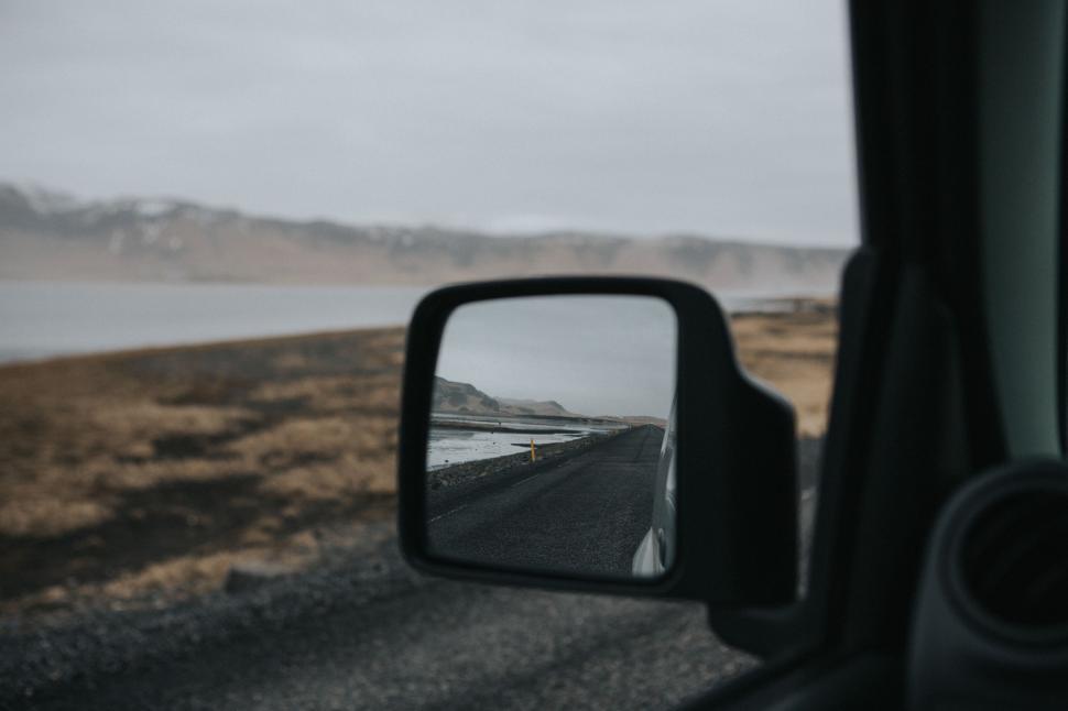 Free Image of Cars Side View Mirror Reflecting Another Side View Mirror 