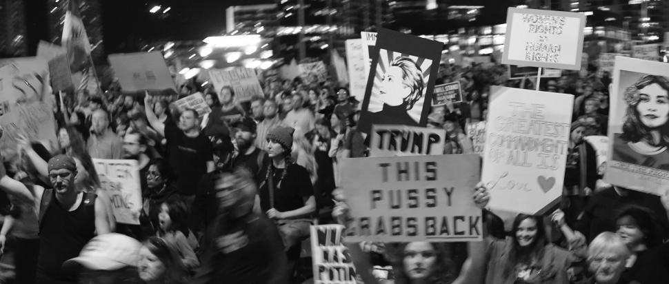 Free Image of Protesters Holding Signs and Placards 