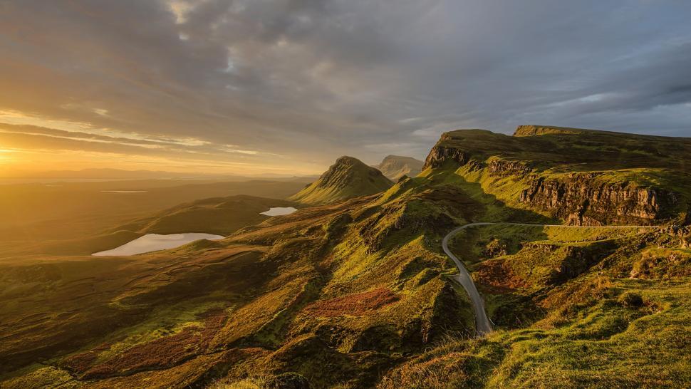 Free Image of Mountain Scenery With Winding Road 