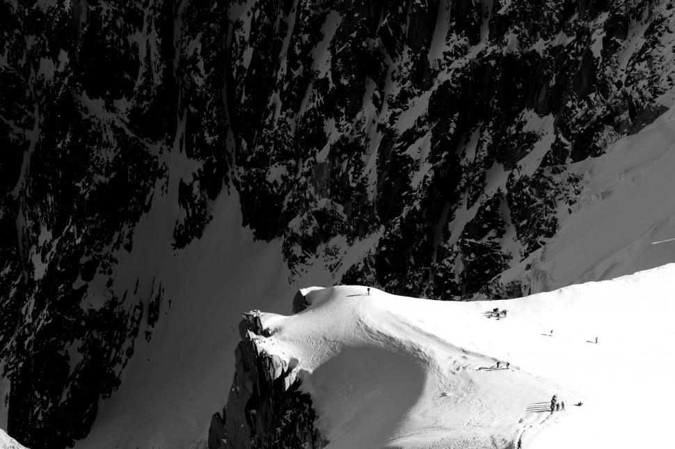 Free Image of Man Skiing Down Snowy Slope 