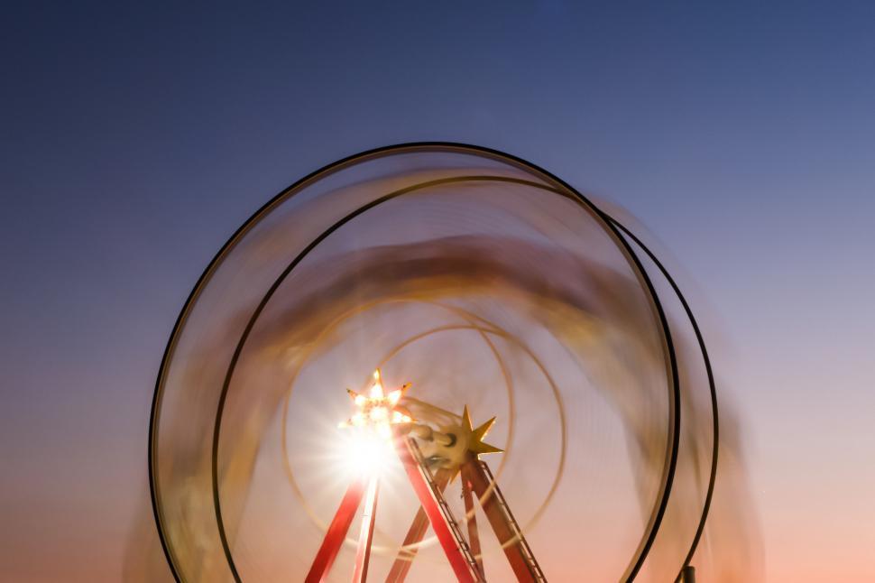 Free Image of Person Riding Ferris Wheel 