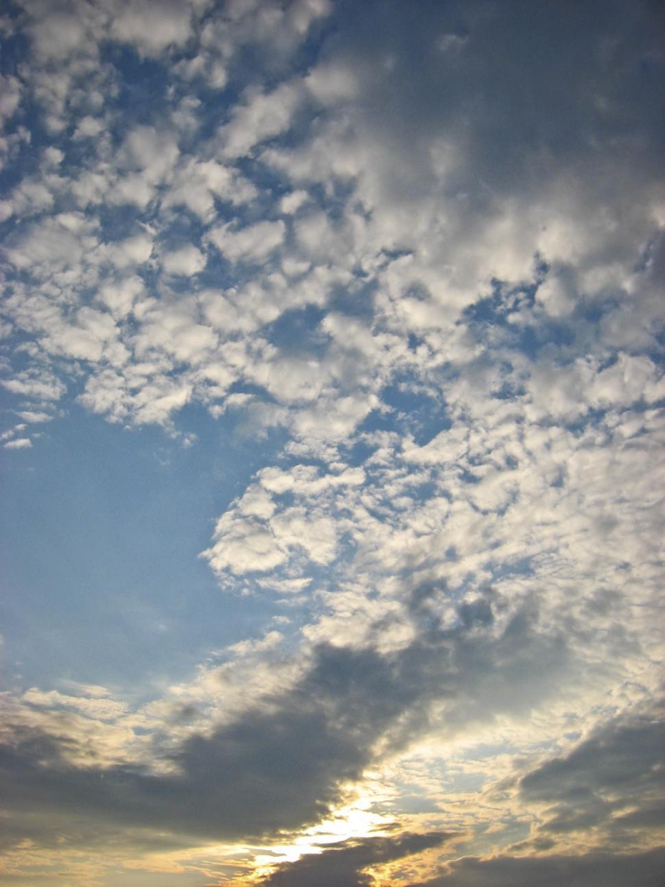 Free Image of colorful blue and gold sky 