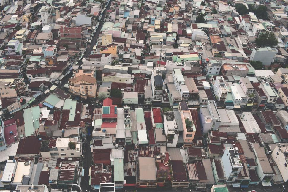 Free Image of Aerial View of a Dense Cityscape 