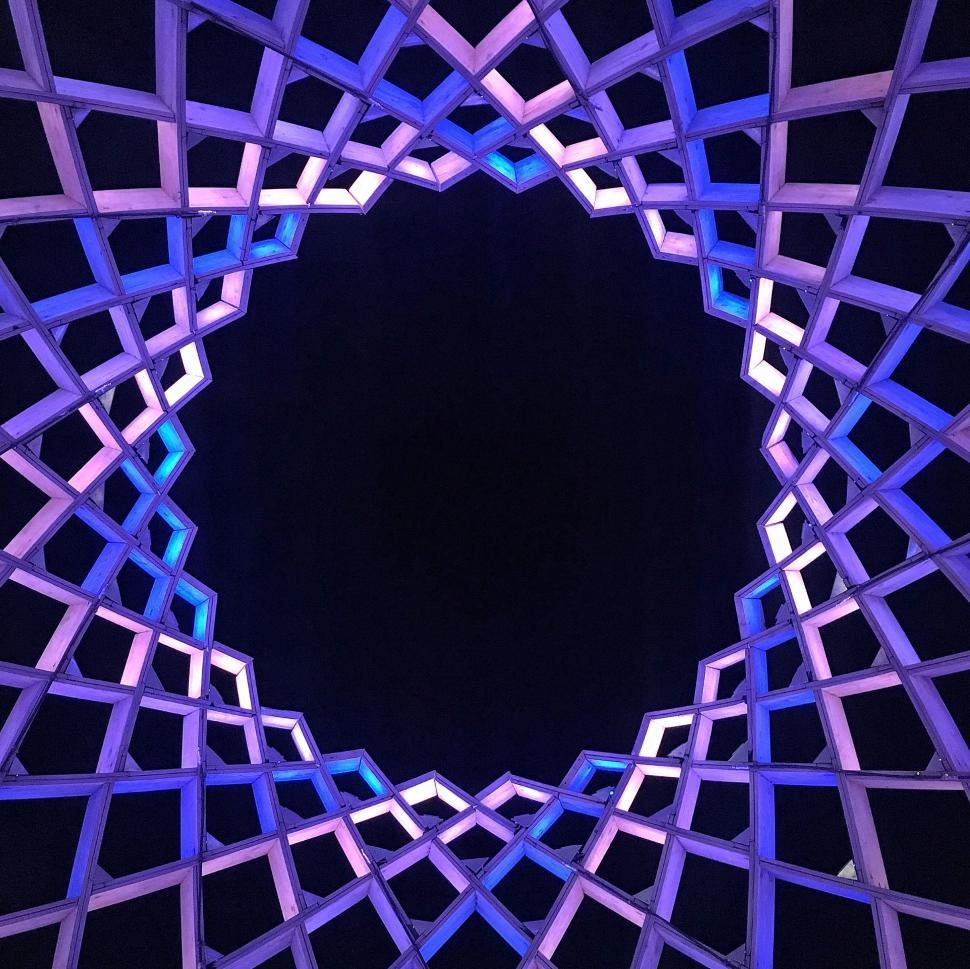 Free Image of Abstract Blue and White Structure 